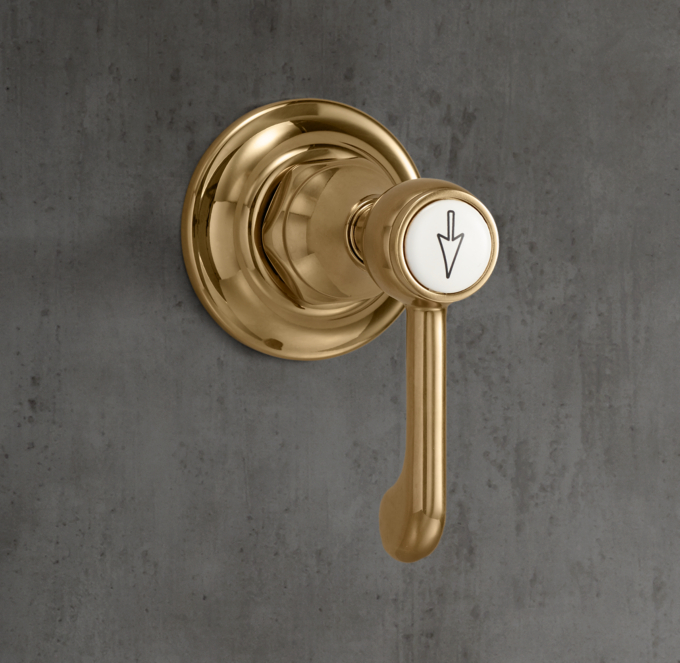 Bistro Lever-Handle Flow Control Valve &#38; Trim Set for Thermostatic Systems