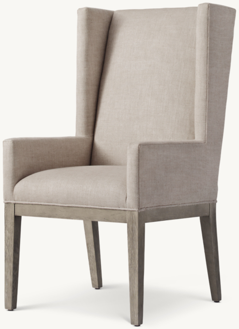 Three Quarter view of Stewart Fabric Dining Armchair 