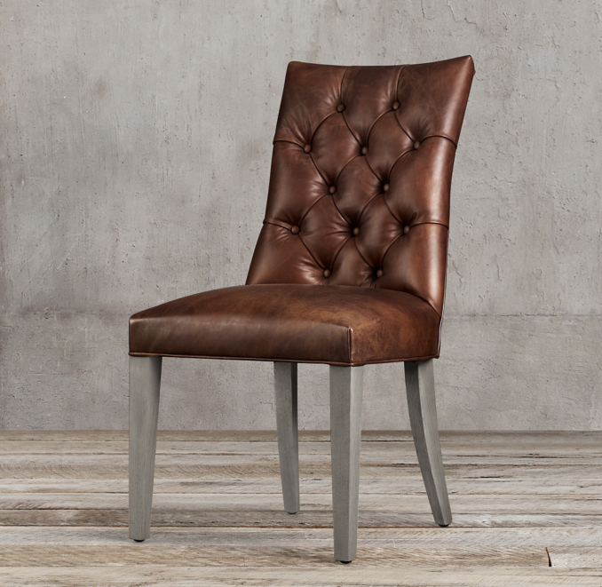 Martine Tufted Leather Dining Side Chair