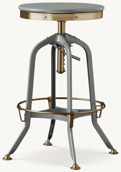 Three Quarter view of 1940S Vintage Toledo Barstool 