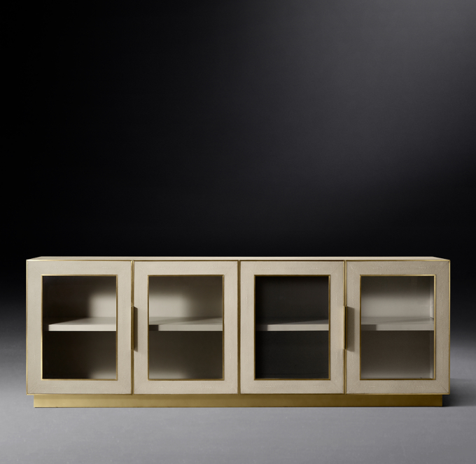 Cela Shagreen Glass 4Door Media Console