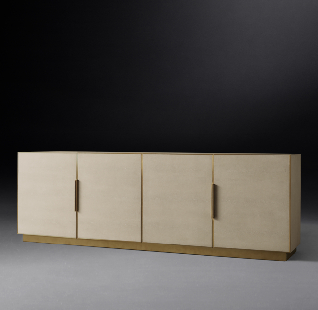 Cela Shagreen Panel 4 Door Sideboard