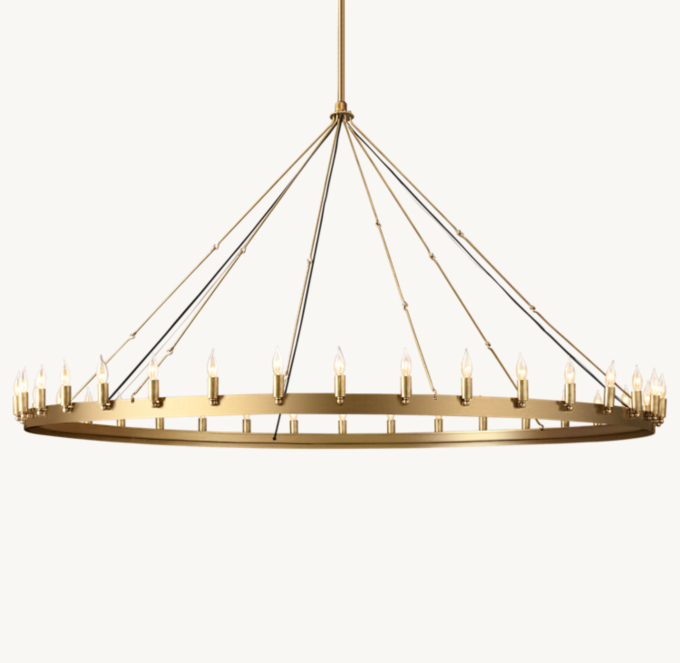 Camino Vintage Candelabra Round Chandelier 73\"