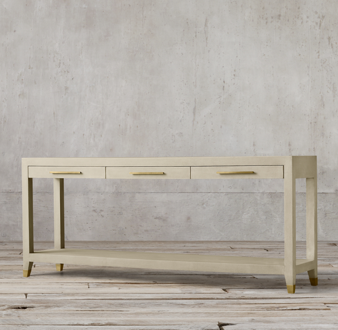 Graydon Shagreen 3Drawer Console Table