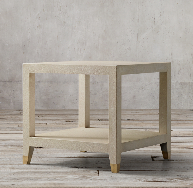 Graydon Shagreen Square Side Table