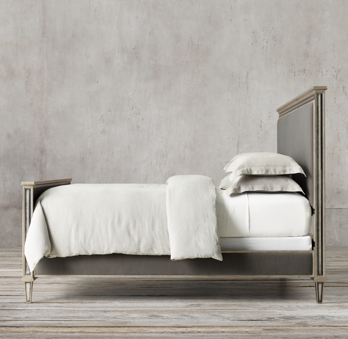 1930s French Mirrored Bed