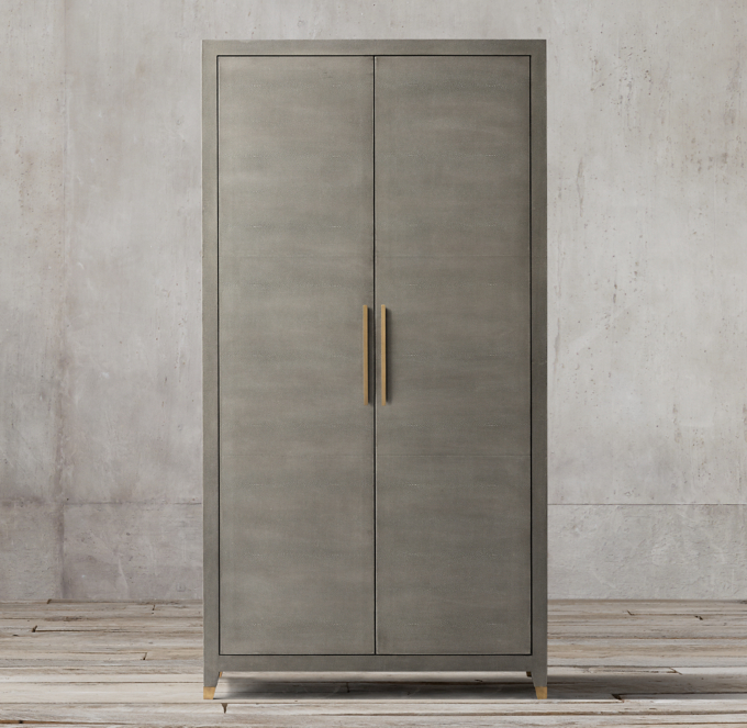 Graydon Shagreen Panel Double Door Cabinet