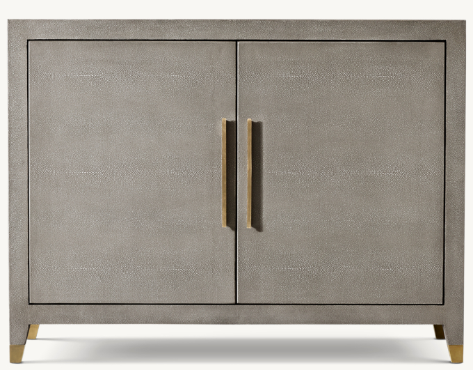 Shown in Fog Shagreen/Solid Burnished Brass.