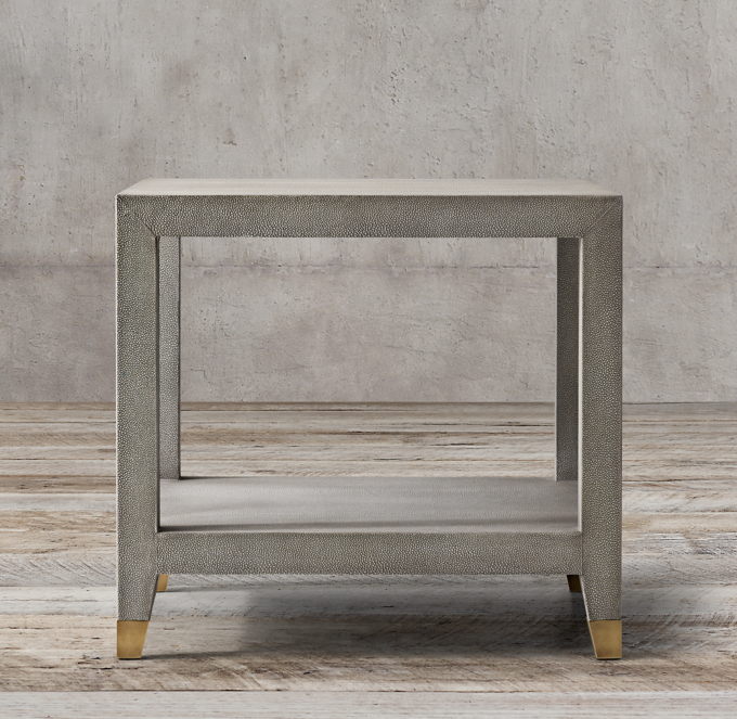 Graydon Shagreen Square Side Table