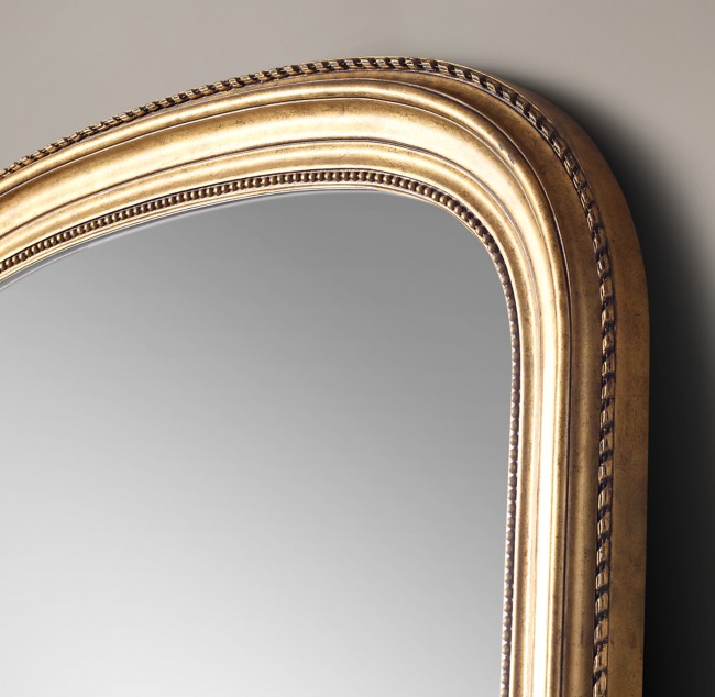 Restoration Hardware Louis Philippe Gilt Leaner Mirror - Transitional -  Bathroom