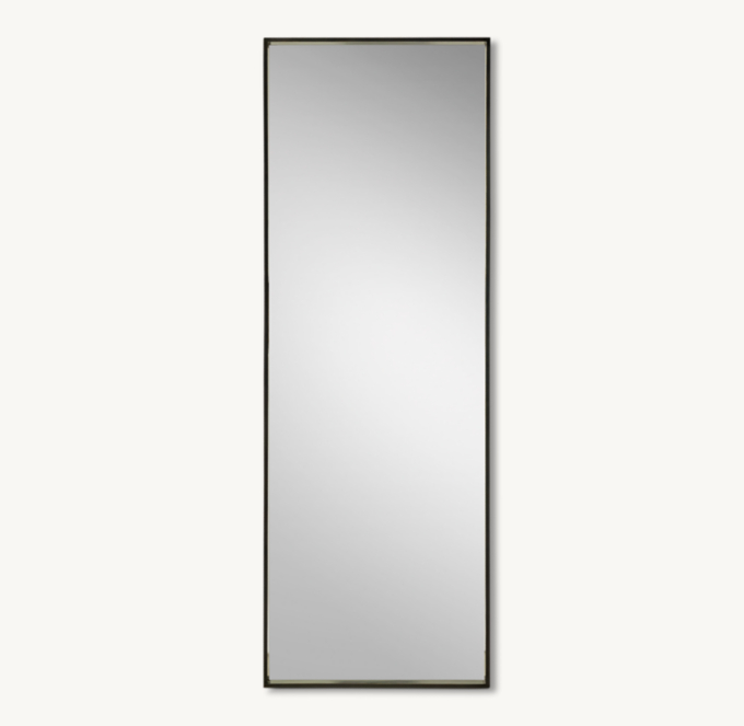 Metal Dovetail Floor Mirror - Narrow Frame