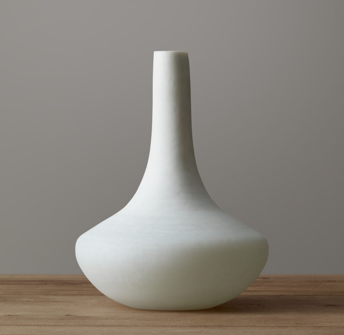 Matte White Glass Vase