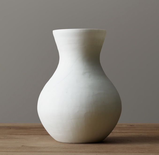 Matte White Glass Vase