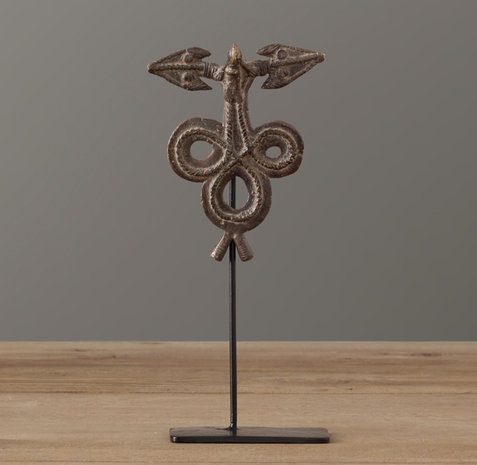 Front view of African Amulet Pendant - Snake 