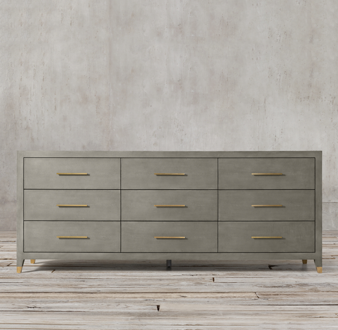 Graydon Shagreen 9 Drawer Dresser