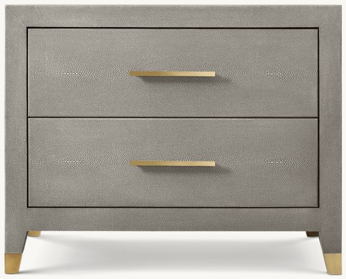 Graydon Shagreen Closed Nightstand RH