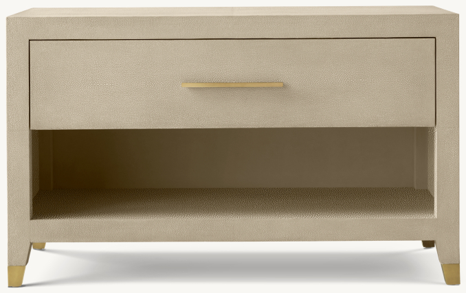 Graydon Shagreen 40" Open Nightstand