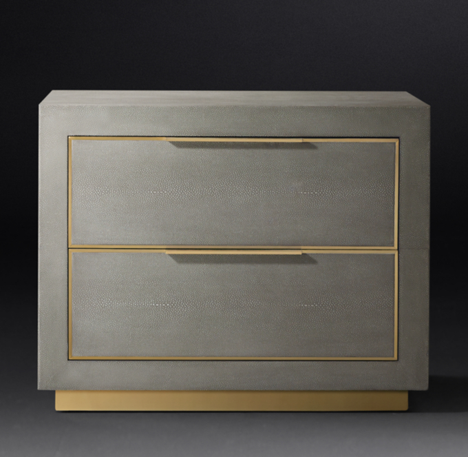 Cela Shagreen Closed Nightstand