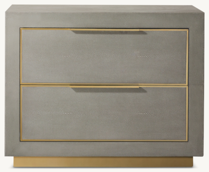 Cela Shagreen Closed Nightstand RH