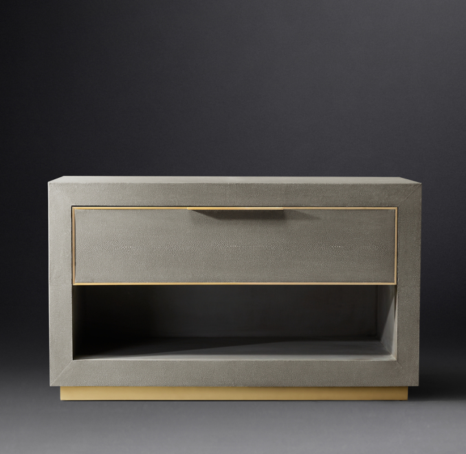Cela Shagreen 39" Open Nightstand