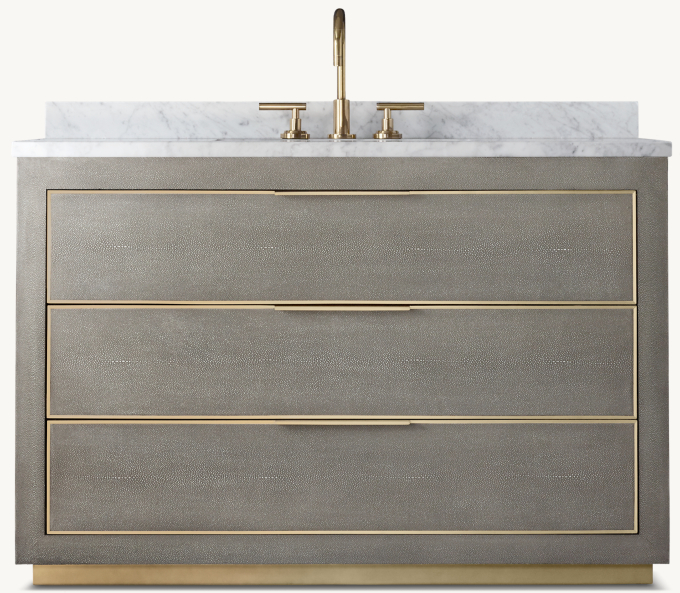 Cela Shagreen Single Extra-Wide Vanity