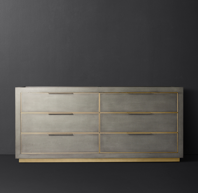 Cela Shagreen Double Vanity Base