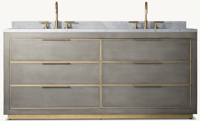 Cela Shagreen Double Vanity