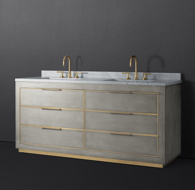 Cela Shagreen Double Vanity