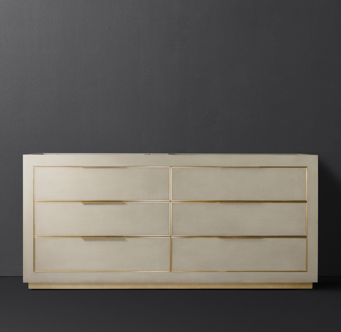 Cela Shagreen Double Vanity Base