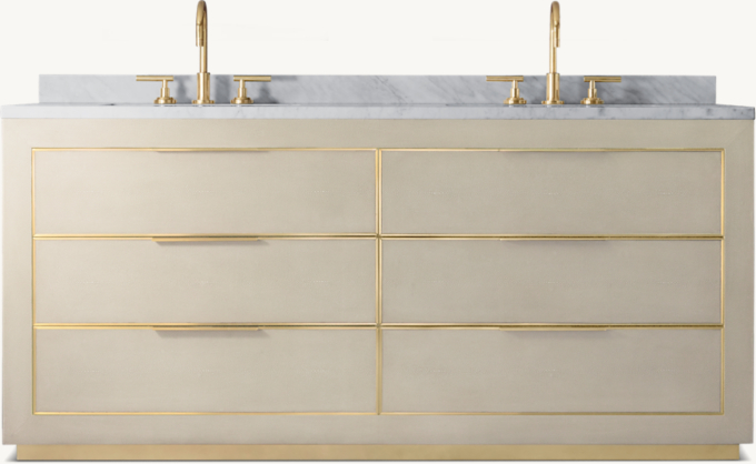 Cela Shagreen Double Vanity