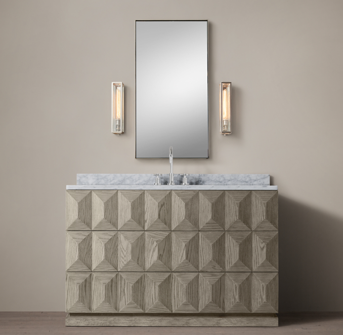 Geometric Single Extra-Wide Vanity