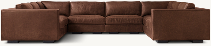 Maddox Modular Leather U-Sofa Sectional