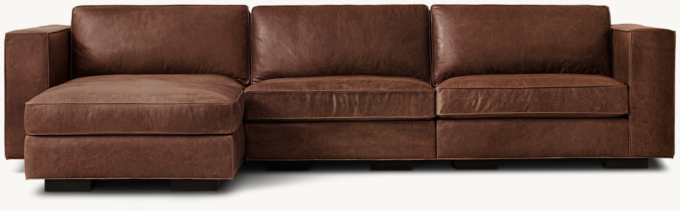 Maddox Modular Leather Sofa-Chaise Sectional