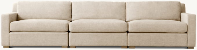 Belgian Modular Track Arm 3-Piece Sofa