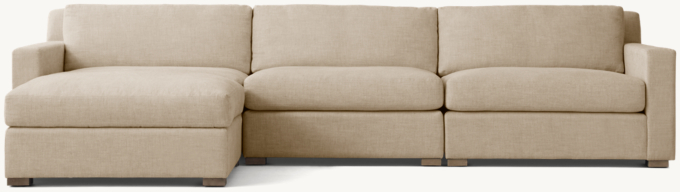 Belgian Modular Track Arm Sofa-Chaise Sectional