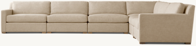 Belgian Modular Track Arm L-Sectional