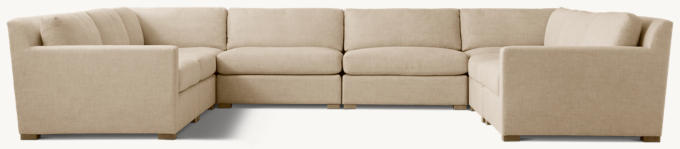 Belgian Modular Track Arm U-Sofa Sectional