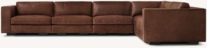 Maddox Modular Leather Right-Arm L-Sectional