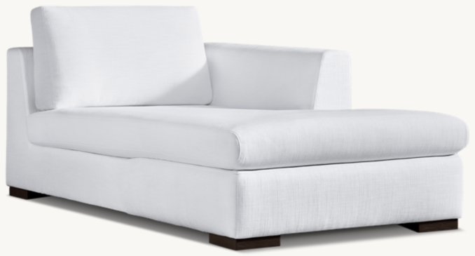 Three Quarter view of Modena Taper Arm Right-Arm Chaise 