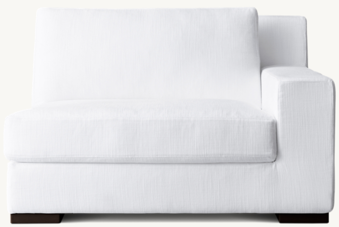 Front view of Modena Modular Track Arm Right-Arm Chair 