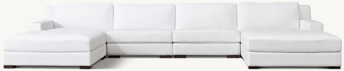 Modena Modular Track Arm U-Chaise sectional