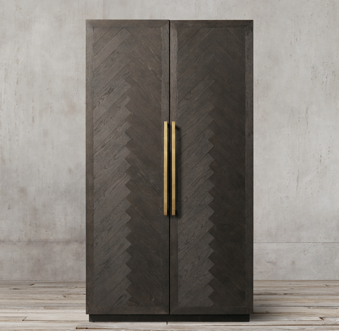 Herringbone Double Door Cabinet