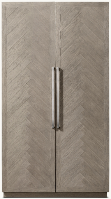 Front view of Herringbone Cabinet 