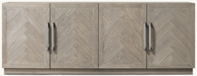 Front view of Herringbone 4-Door Sideboard 