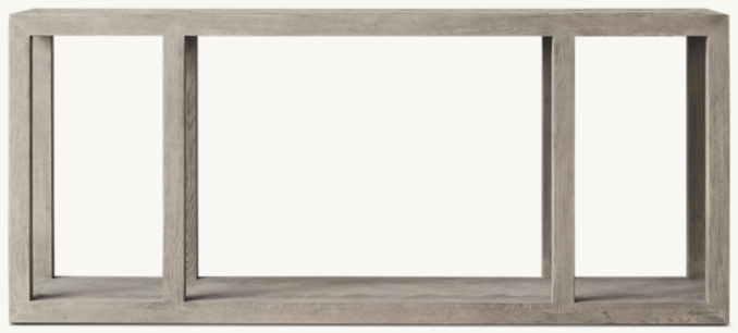 Front view of Herringbone Large Console Table 
