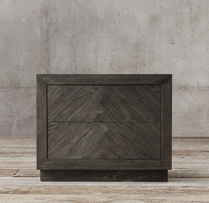Herringbone Closed Nightstand