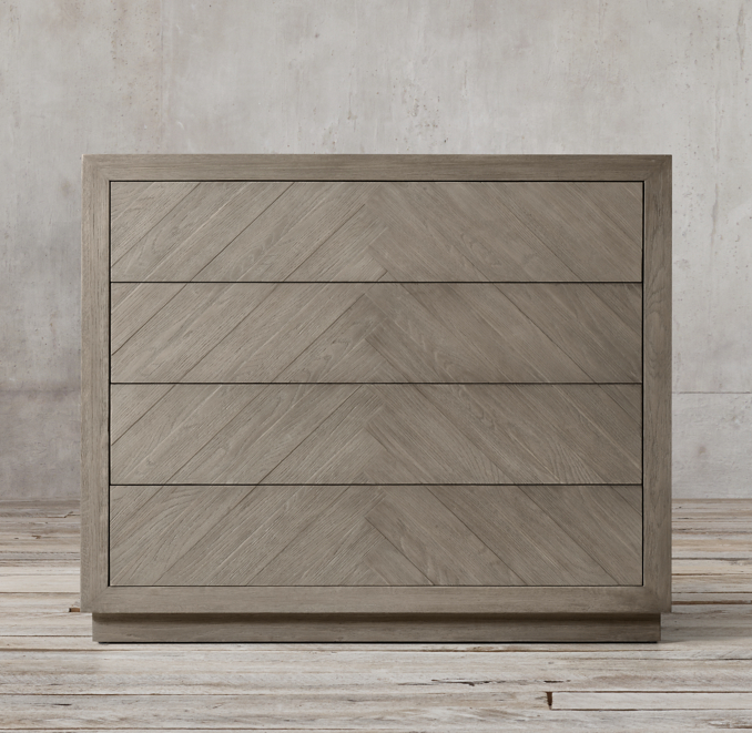 Herringbone 4drawer Dresser