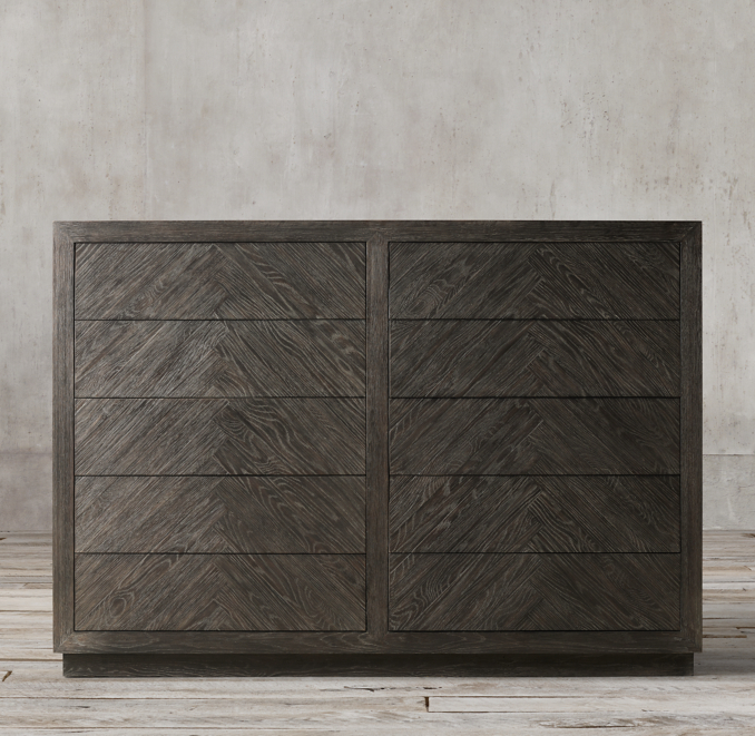 Herringbone 10drawer Dresser