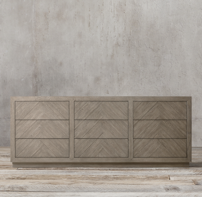 Herringbone 9drawer Dresser