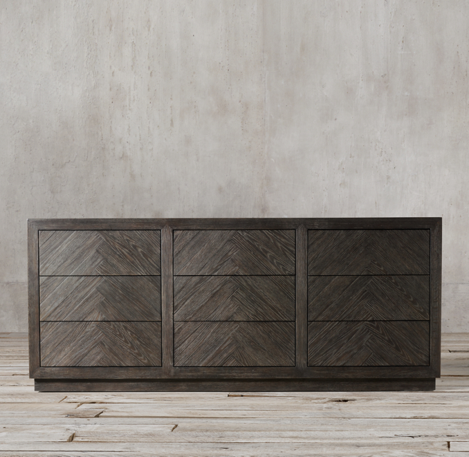 Herringbone 9drawer Dresser
